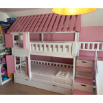 Spiel-Etagenbett mit Treppe und Rutsche für Geschwisterkinder in Graz